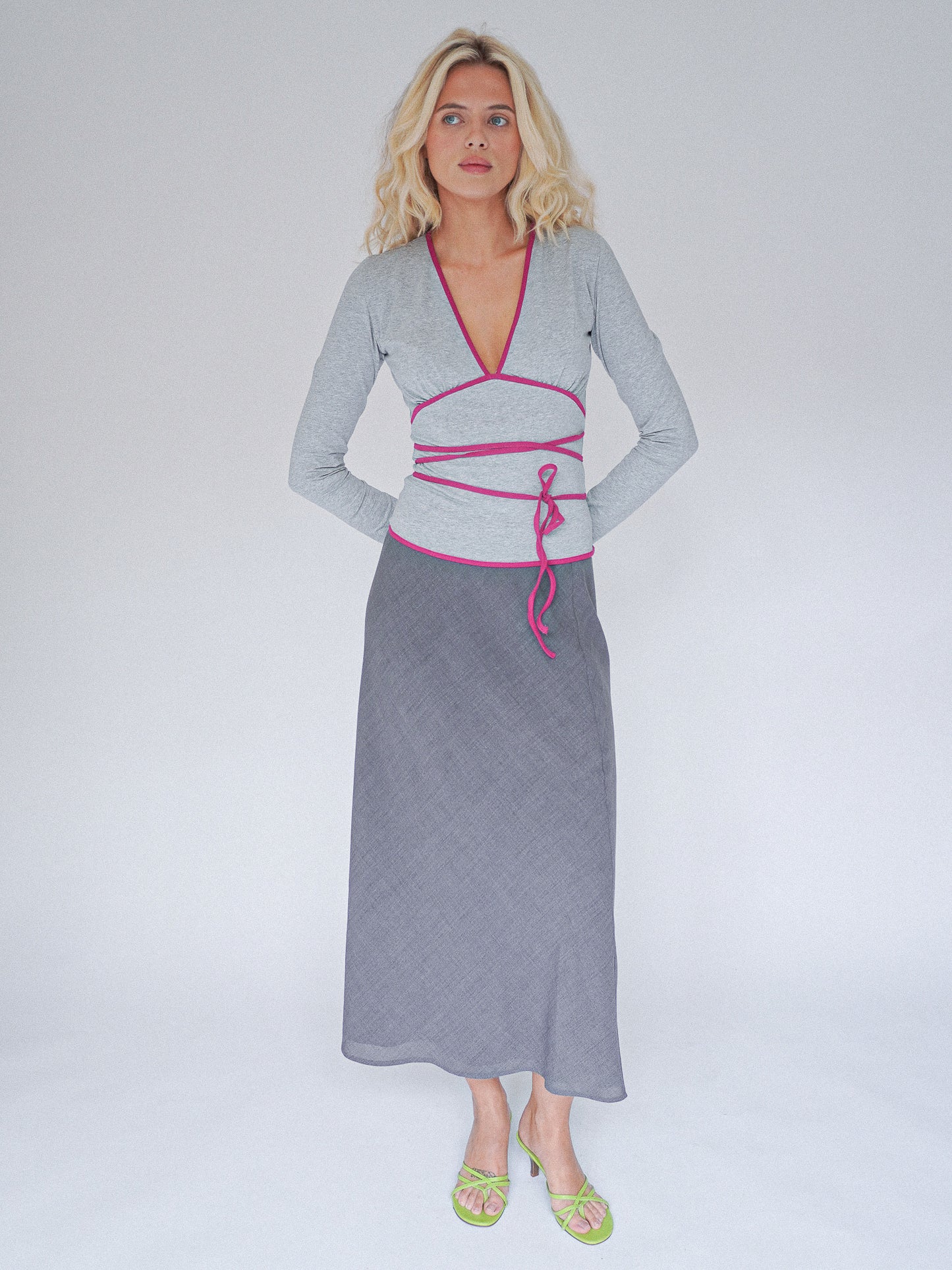 Rosa Top, Grey
