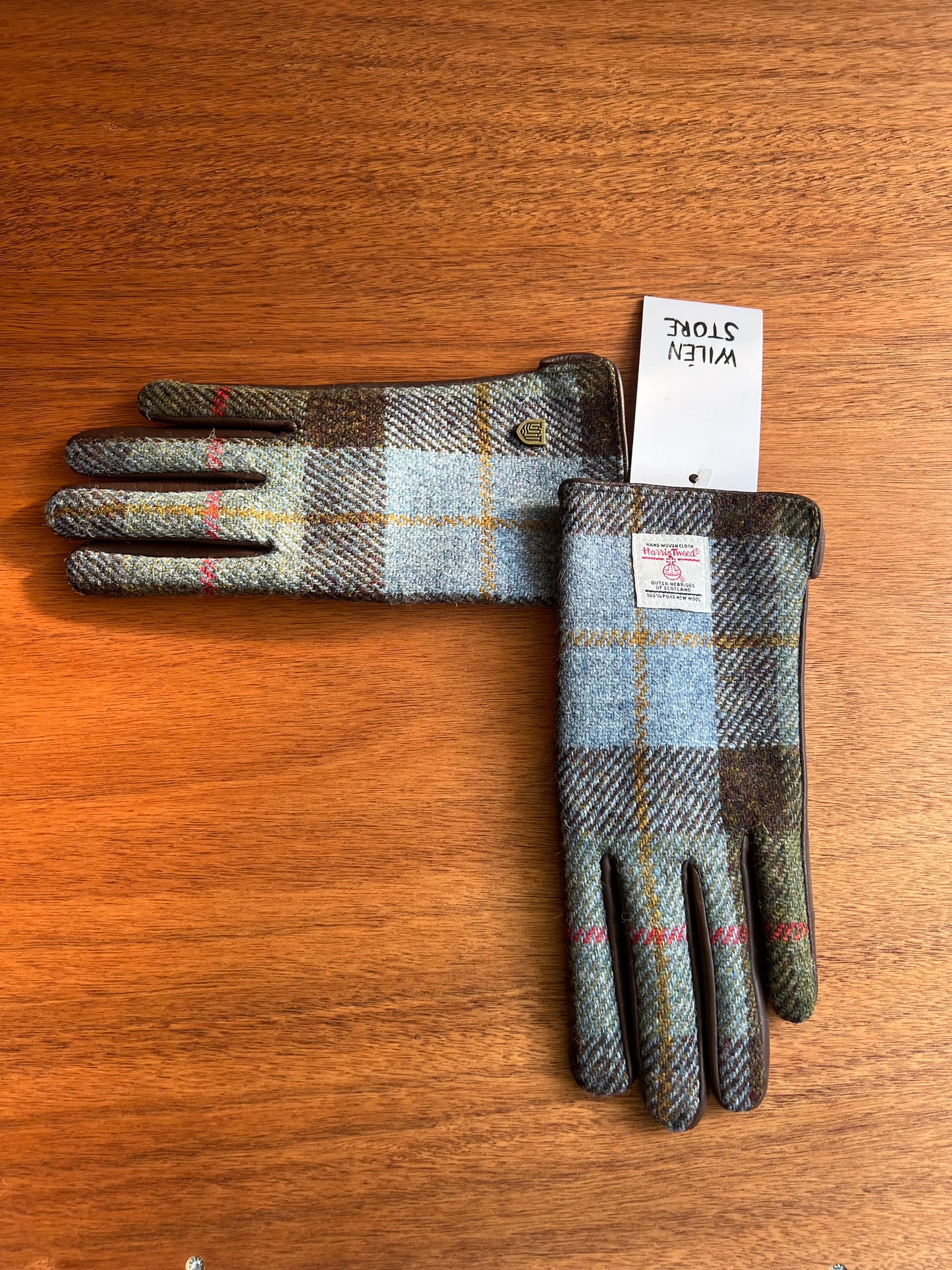 WOOL GLOVES, BLUE