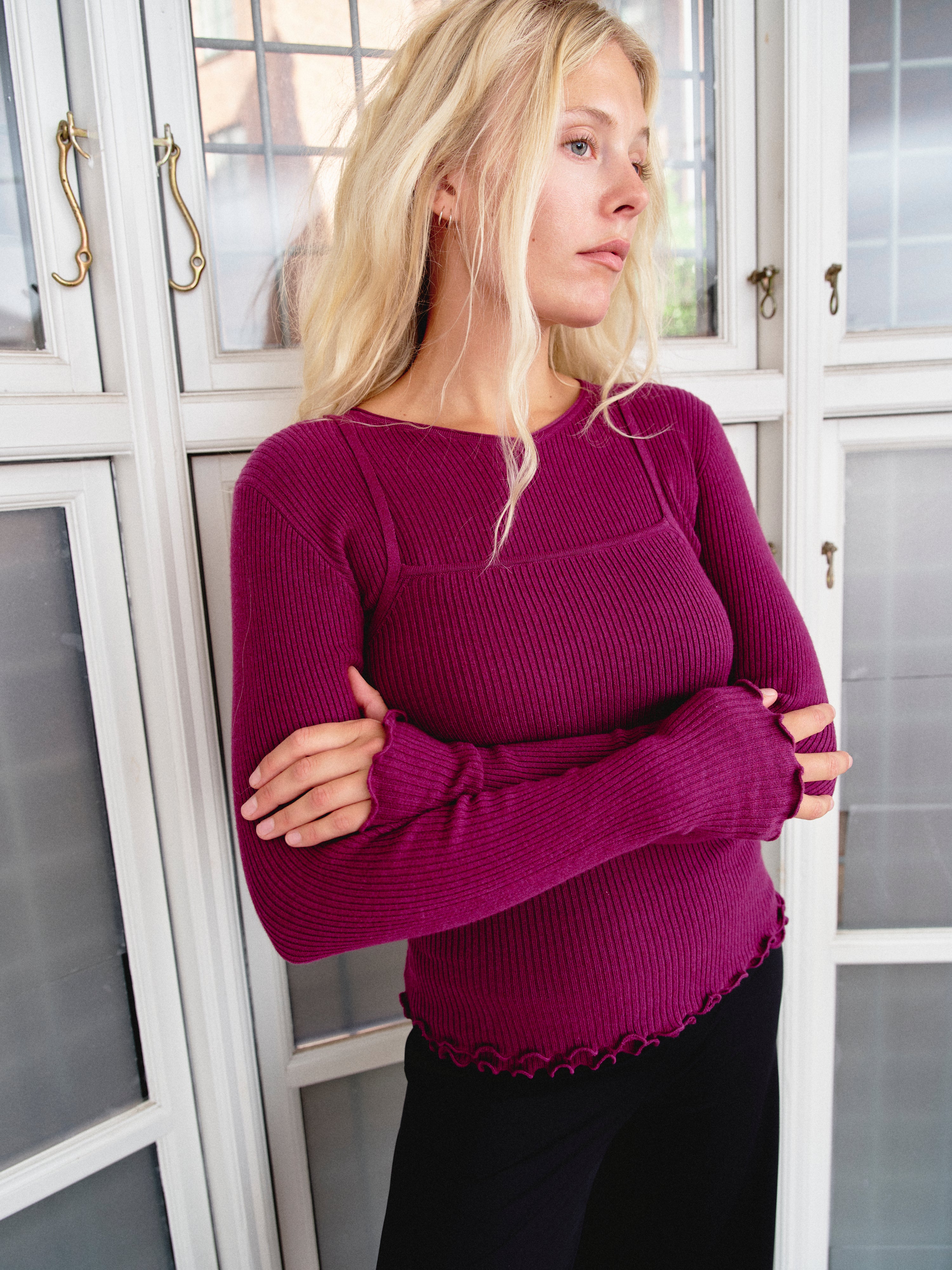 Bella Longsleeve, Plum (Launching Monday September 7 at 8pm)