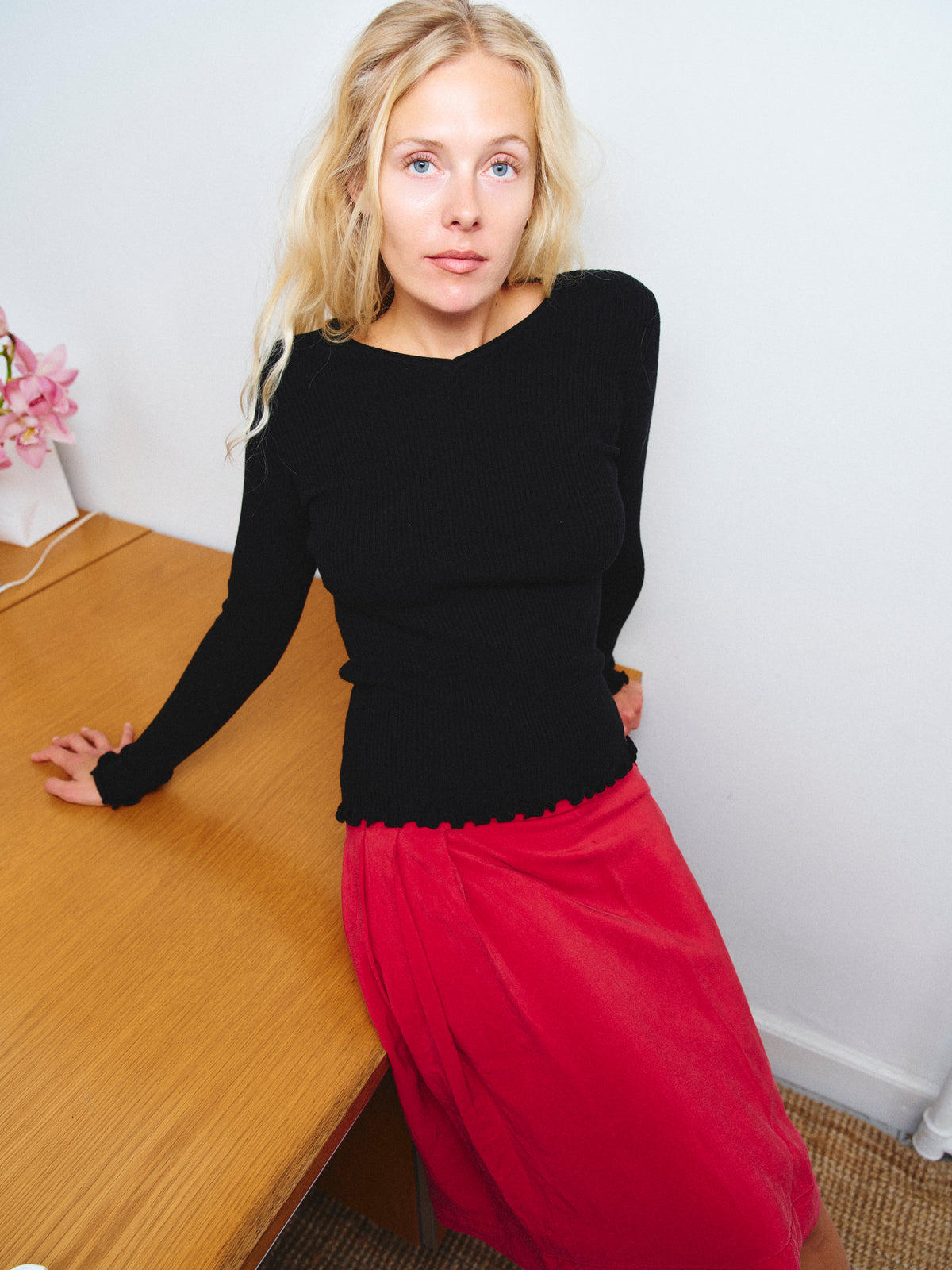 Bella Longsleeve, Black (Launching Monday September 7 at 8pm)