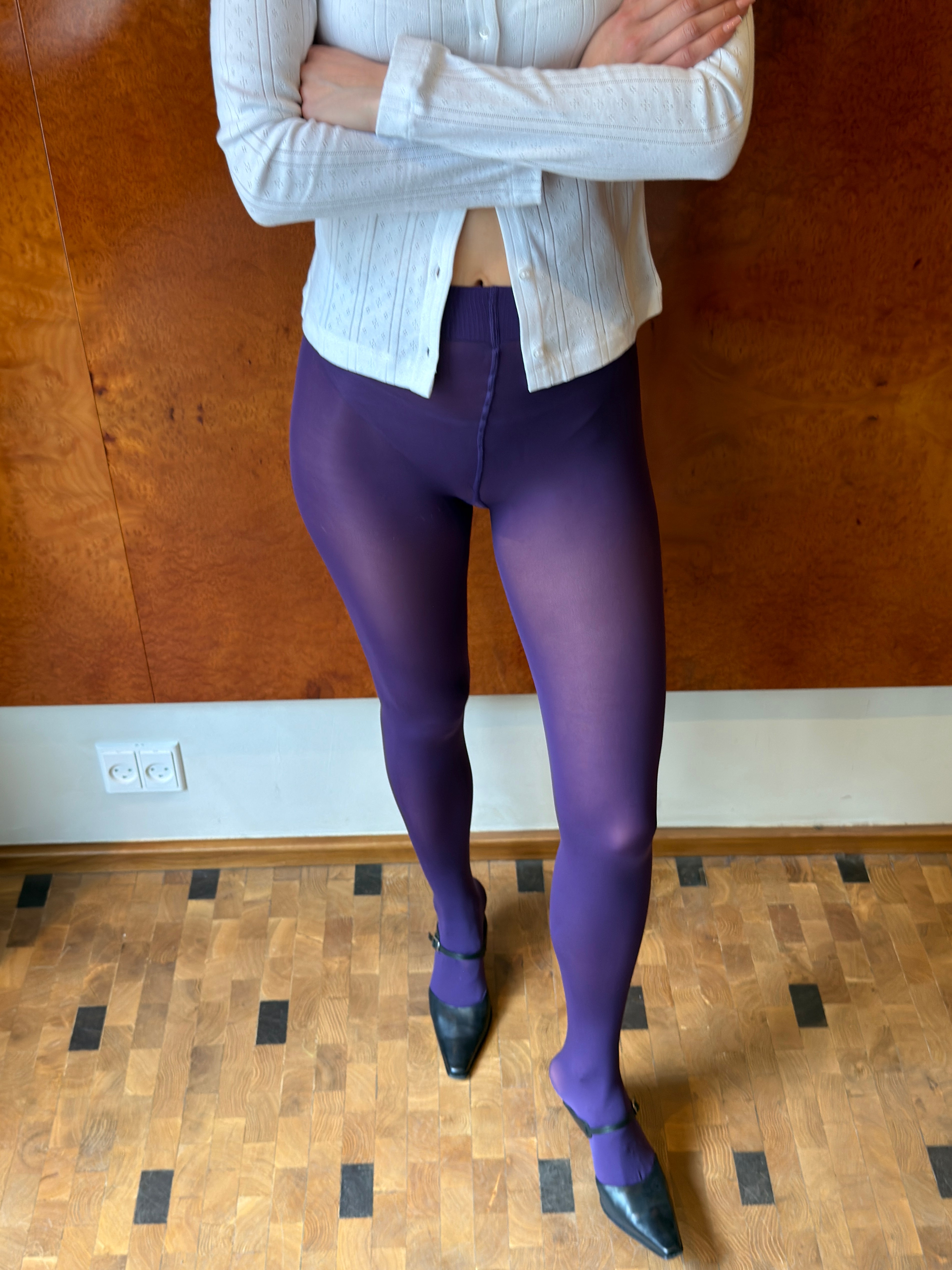 Sheer Tights, Purple