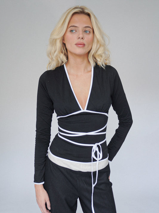 Rosa Top, Black