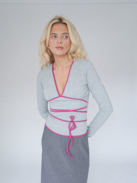 Rosa Top, Grey