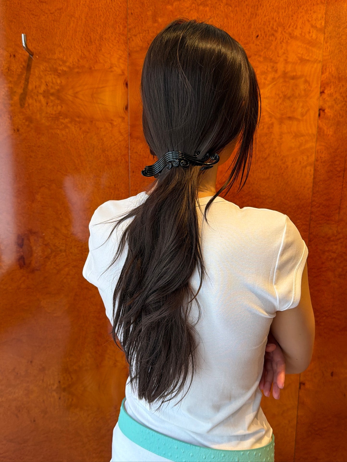 Hairclip, Black Swirl