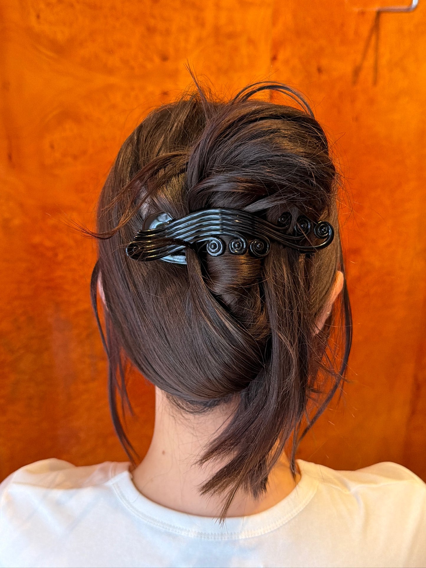 Hairclip, Black Swirl
