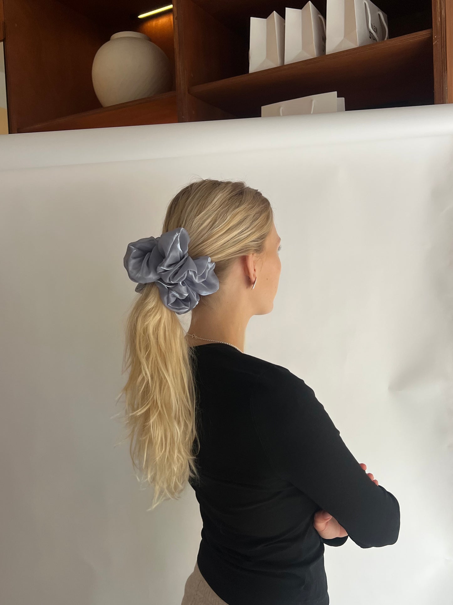 Grey Scrunchie