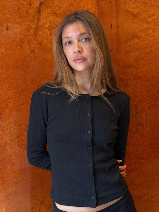 COUCOU - The Cardigan, Black